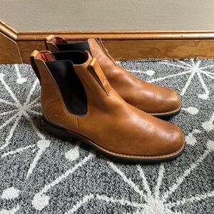 TIMBERLAND Tan Leather Chelsea Ankle Boots